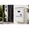 Personalised Keyless Combination Lock Post Box | Multiple Colours