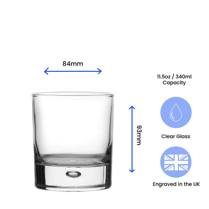 Engraved Bubble Whisky Glass Tumbler with Best Mum Ever Design Image 3