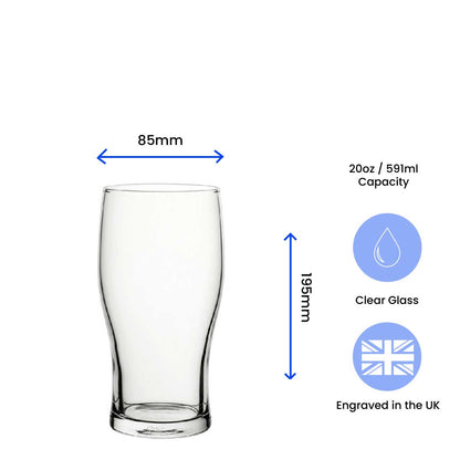 Engraved Pint Glass with World's Best Girlfriend Design Image 3