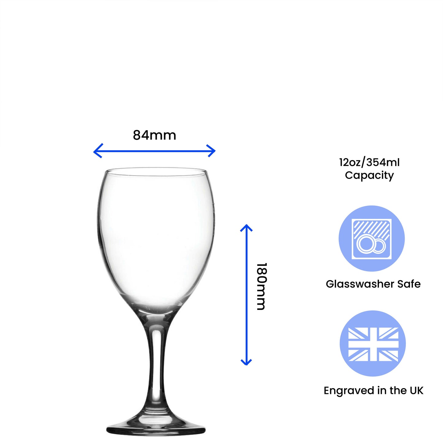 Engraved Wine Glass with Scripted Name's Wine Glass Design Image 3