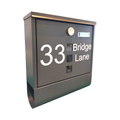 Personalised Modern Wall Mounted Letterbox With Newspaper Holder.