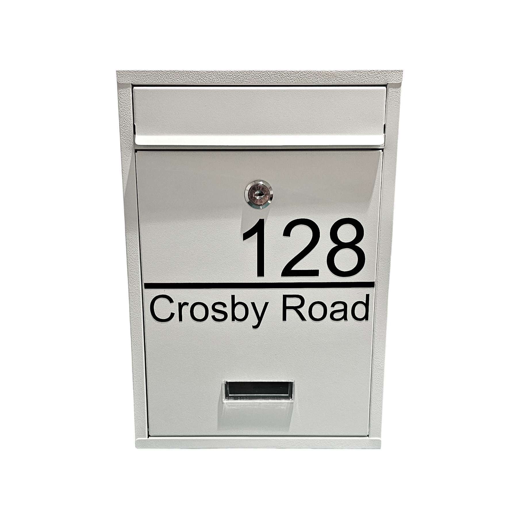 Personalised White Steel Wall Mounted Post Box