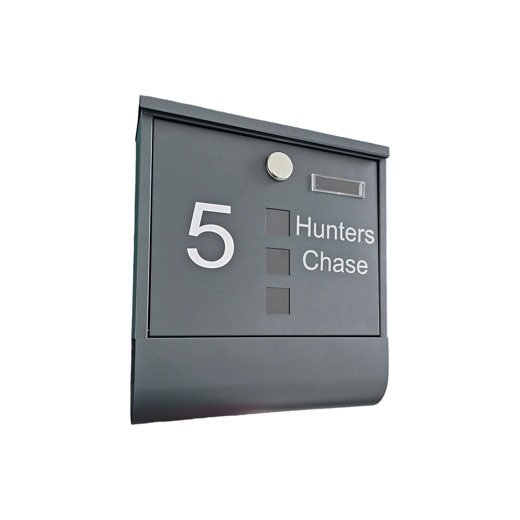 Personalised Modern Wall Mounted Letterbox With Newspaper Holder.
