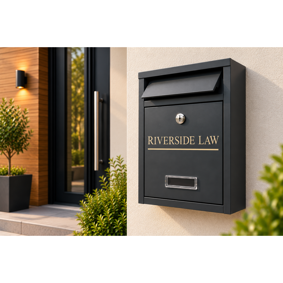 Personalised Anthracite Grey Steel Wall Mounted Post Box