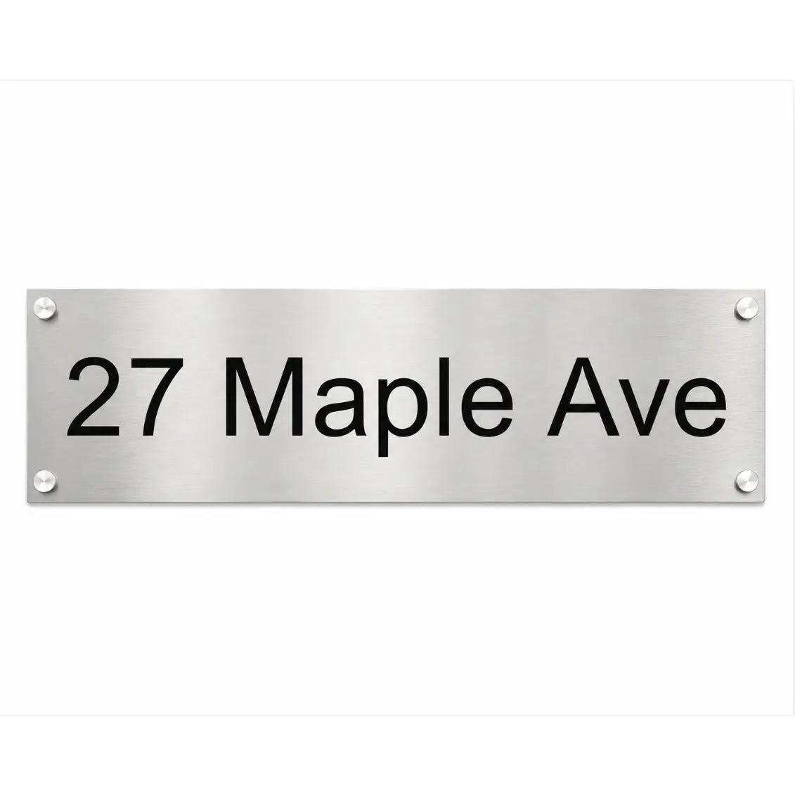 Personalised Stainless Steel Sign 300mm x 180mm BK Signs