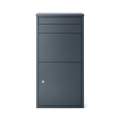 Large Personalised Lockable Parcel Post Box | Freestanding Secure Delivery Box | Anthracite Grey