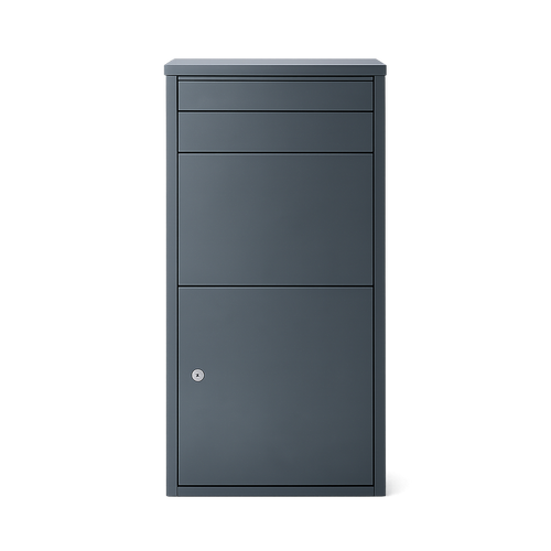 Large Personalised Lockable Parcel Post Box | Freestanding Secure Delivery Box | Anthracite Grey
