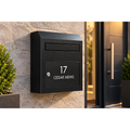 Personalised Black Mini Parcel Drop Box | Lockable Wall-Mounted Mail & Key Box