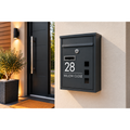 Modern Anthracite Grey Wall Mounted Mailbox | Personalised Secure Post Box
