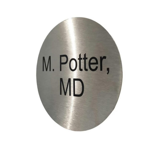 Personalised 304 Stainless Steel Round Signs BK Signs