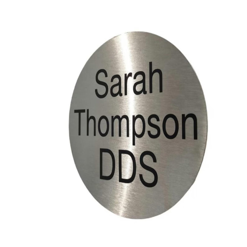 Personalised 304 Stainless Steel Round Signs BK Signs