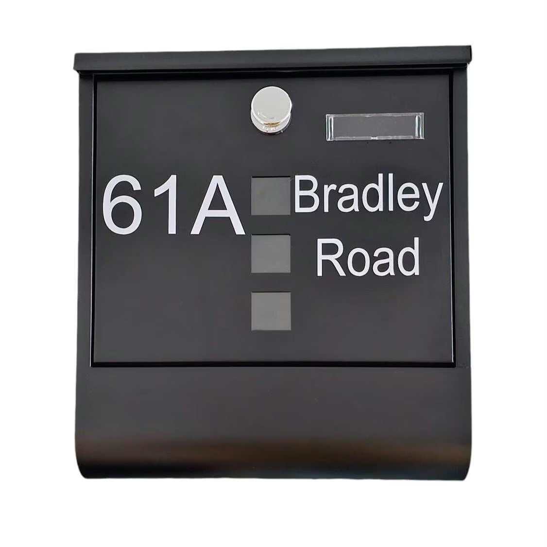 Personalised Modern Wall Mounted Letterbox With Newspaper Holder.