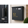Personalised Wall Mounted Post Box | Modern Lockable Mailbox | Multiple Colours