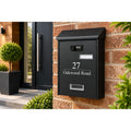 Personalised Address Mailbox | Modern Outdoor Letter Box | Multiple Colours