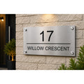 Personalised Stainless Steel Sign 325mm x 180mm