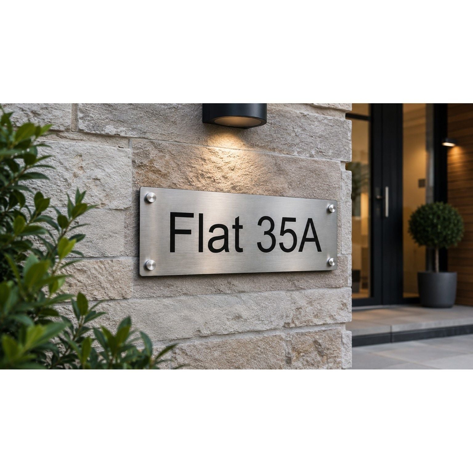 Personalised Stainless Steel Sign 300mm x 90mm