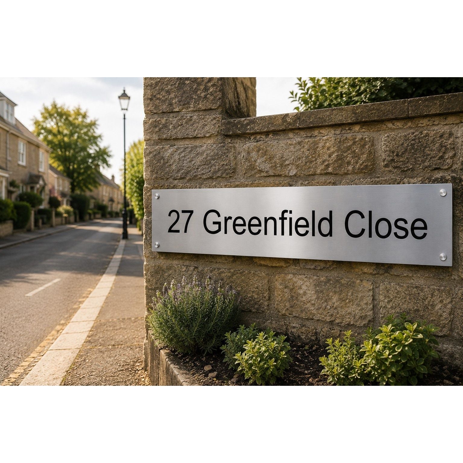 Personalised Stainless Steel Sign 950mm x 180mm