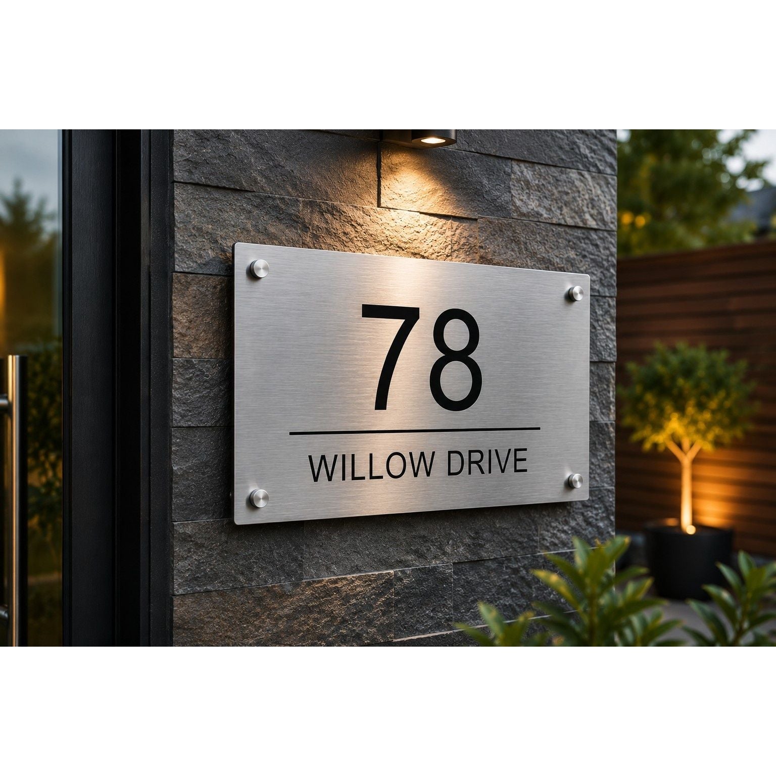 Personalised Stainless Steel Sign 300mm x 180mm