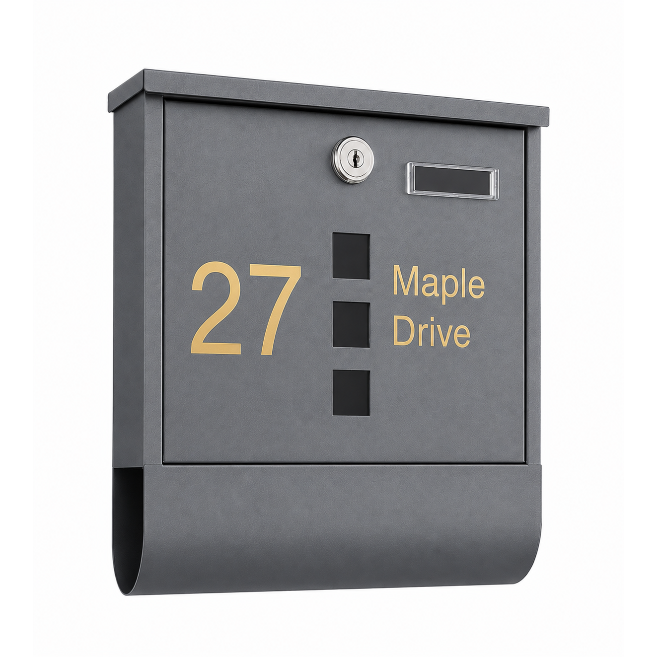 Personalised Modern Wall Mounted Letterbox With Newspaper Holder.