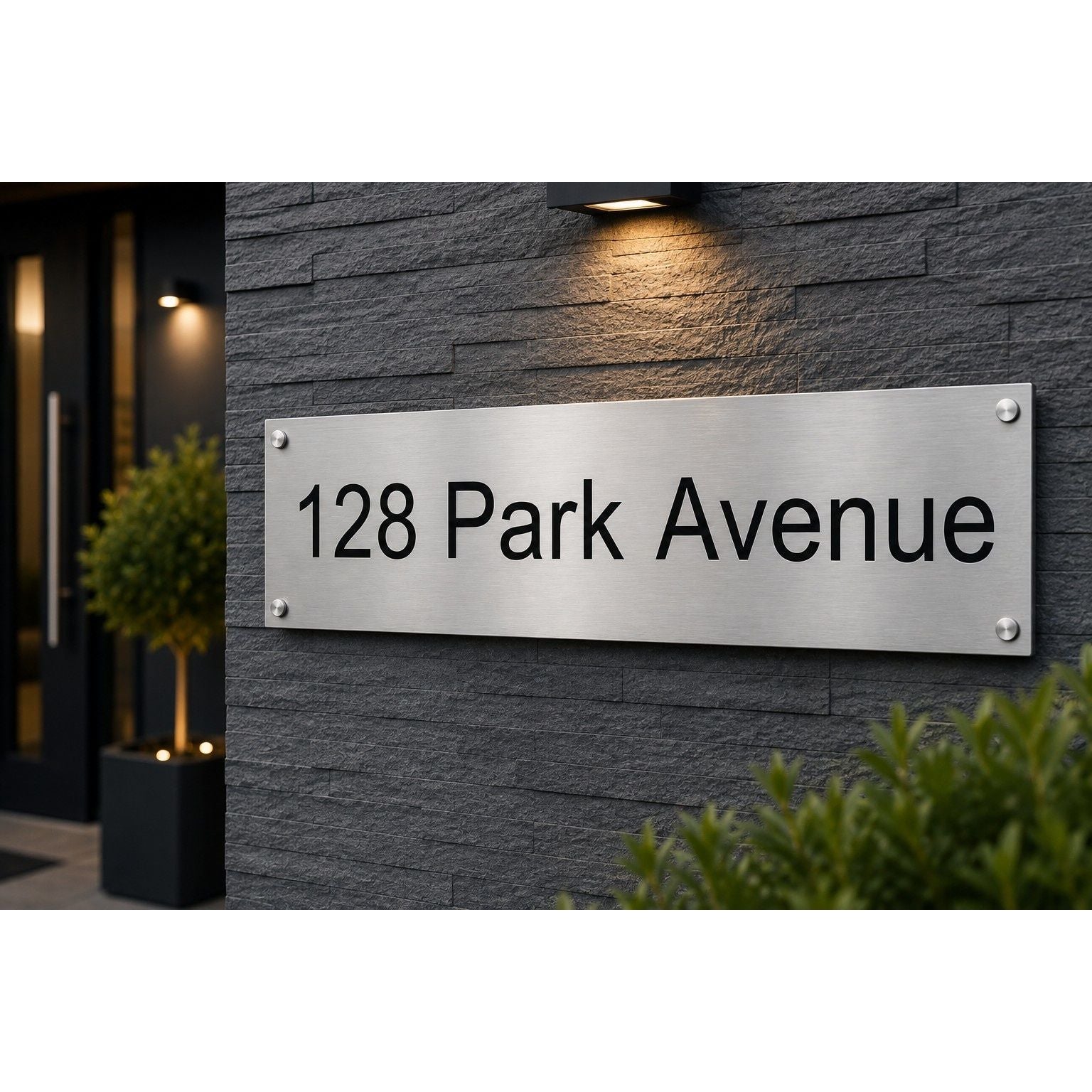 Personalised Stainless Steel Sign 650mm x 180mm