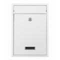 Personalised White Steel Wall Mounted Post Box