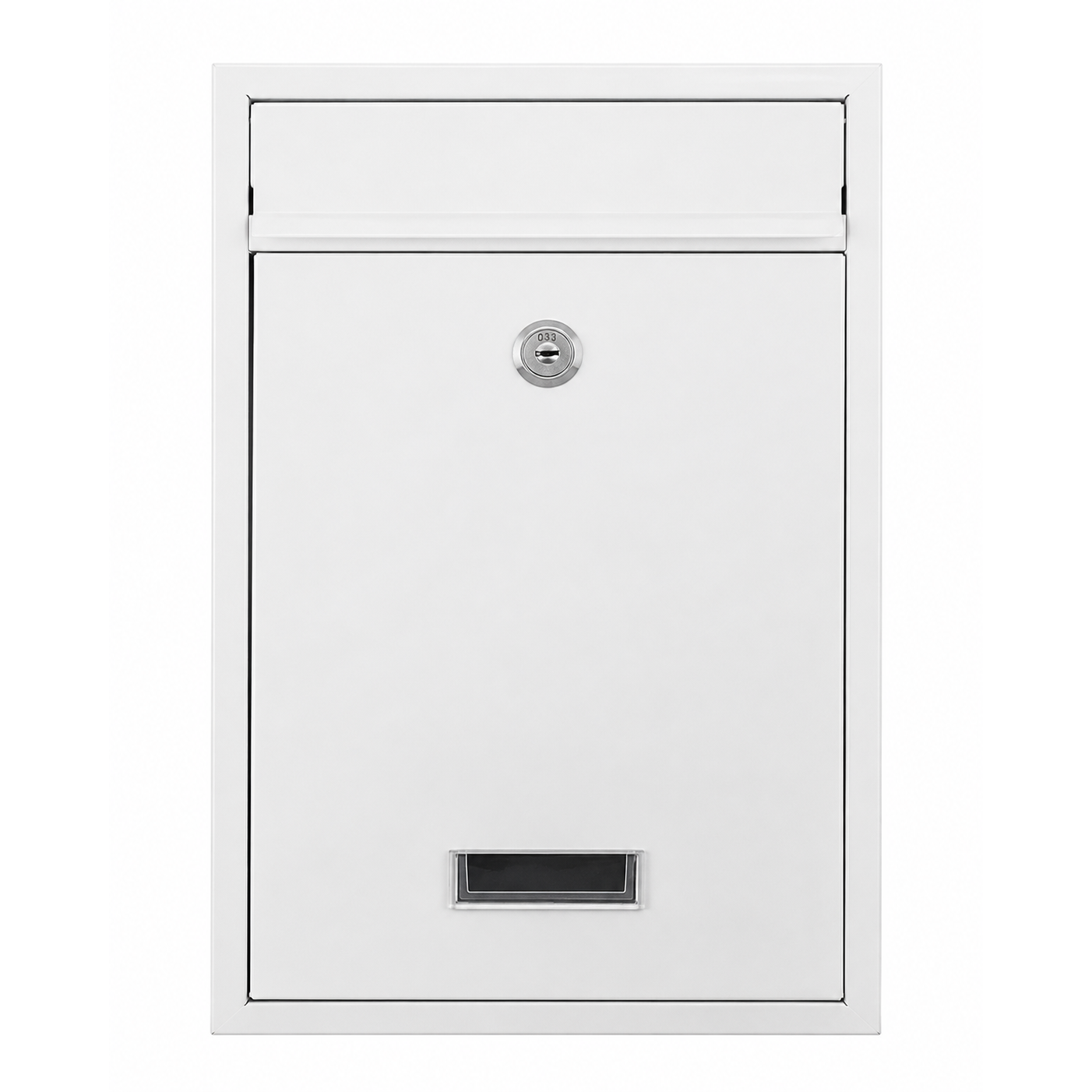 Personalised White Steel Wall Mounted Post Box