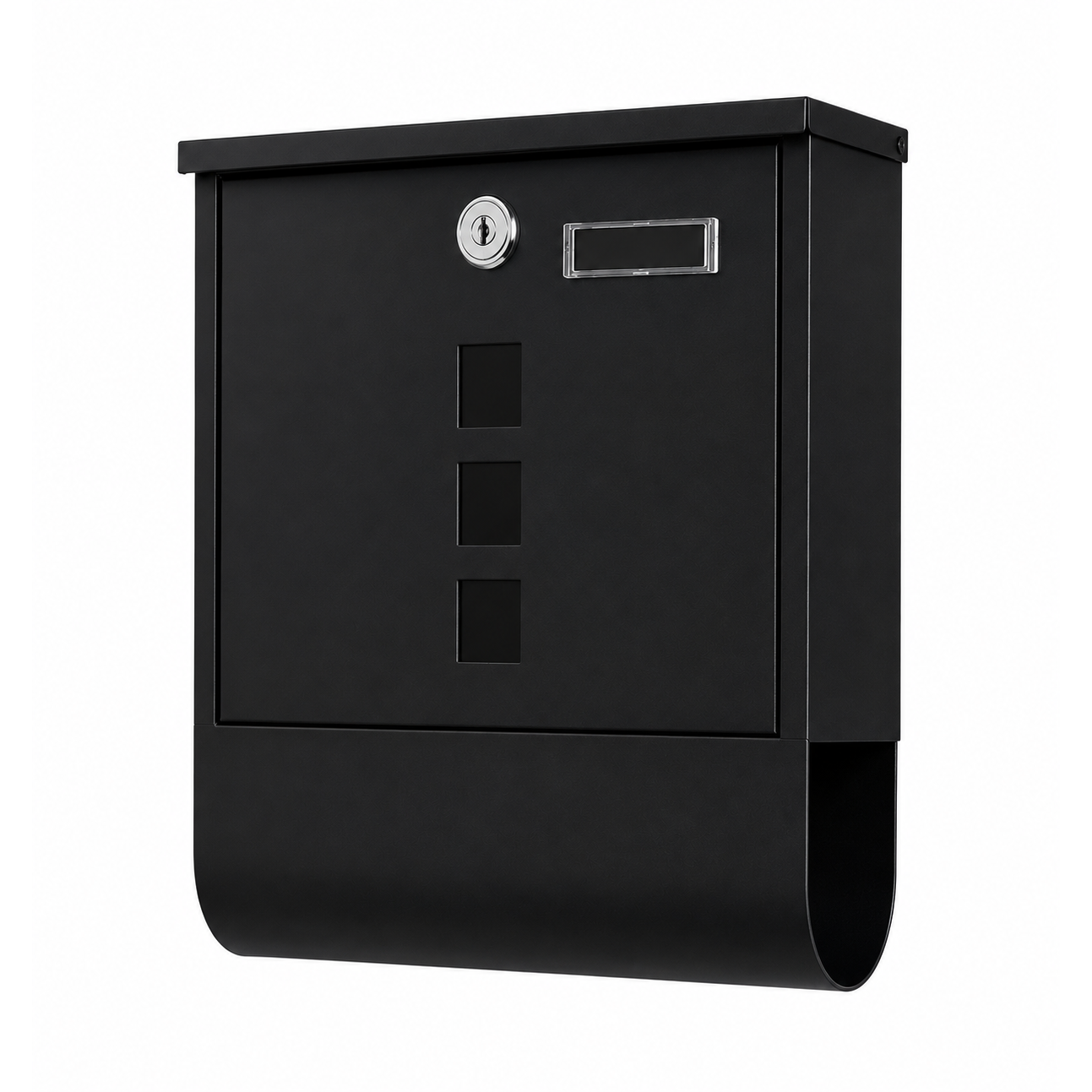 Personalised Modern Wall Mounted Letterbox With Newspaper Holder.
