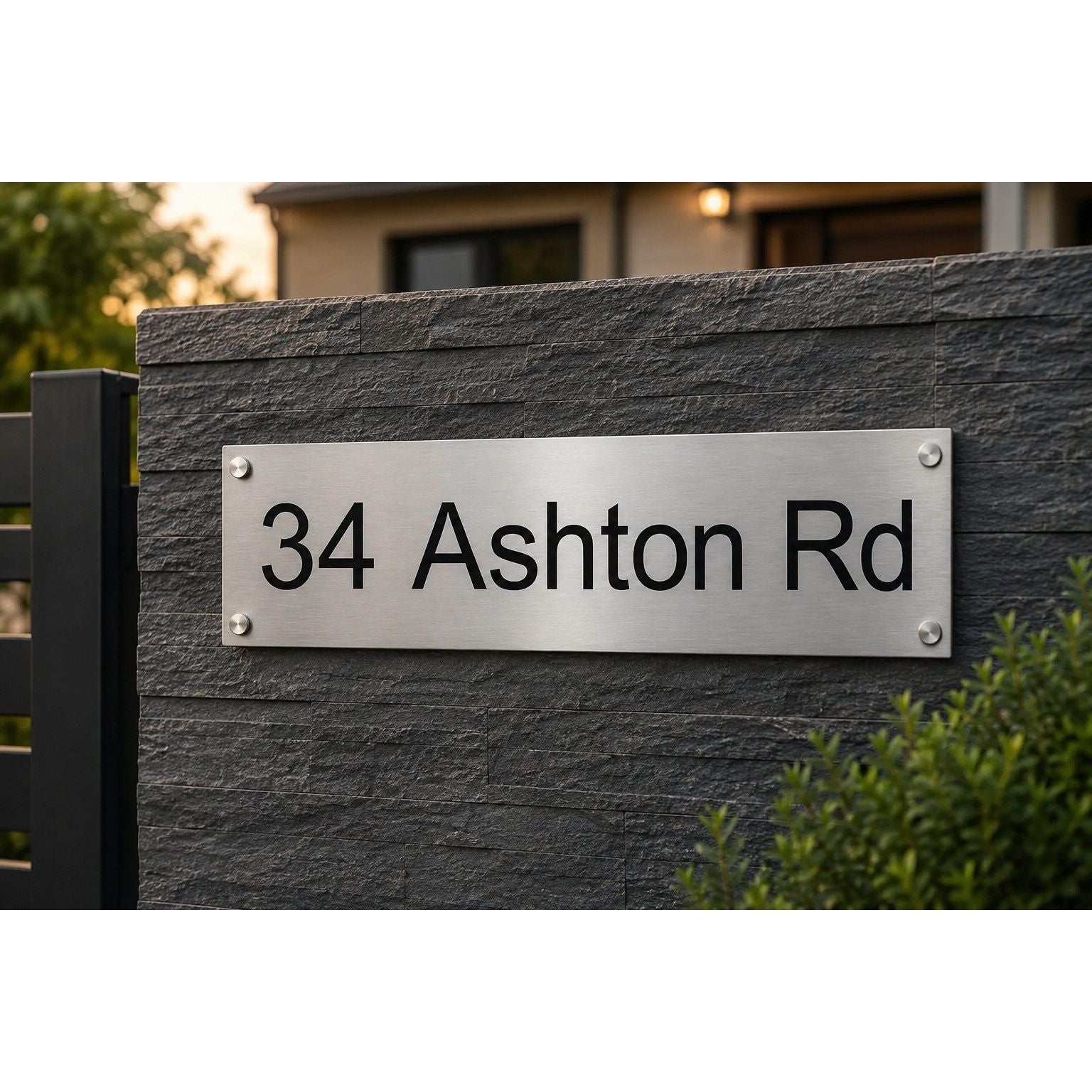 Personalised Stainless Steel Sign 475mm x 180mm