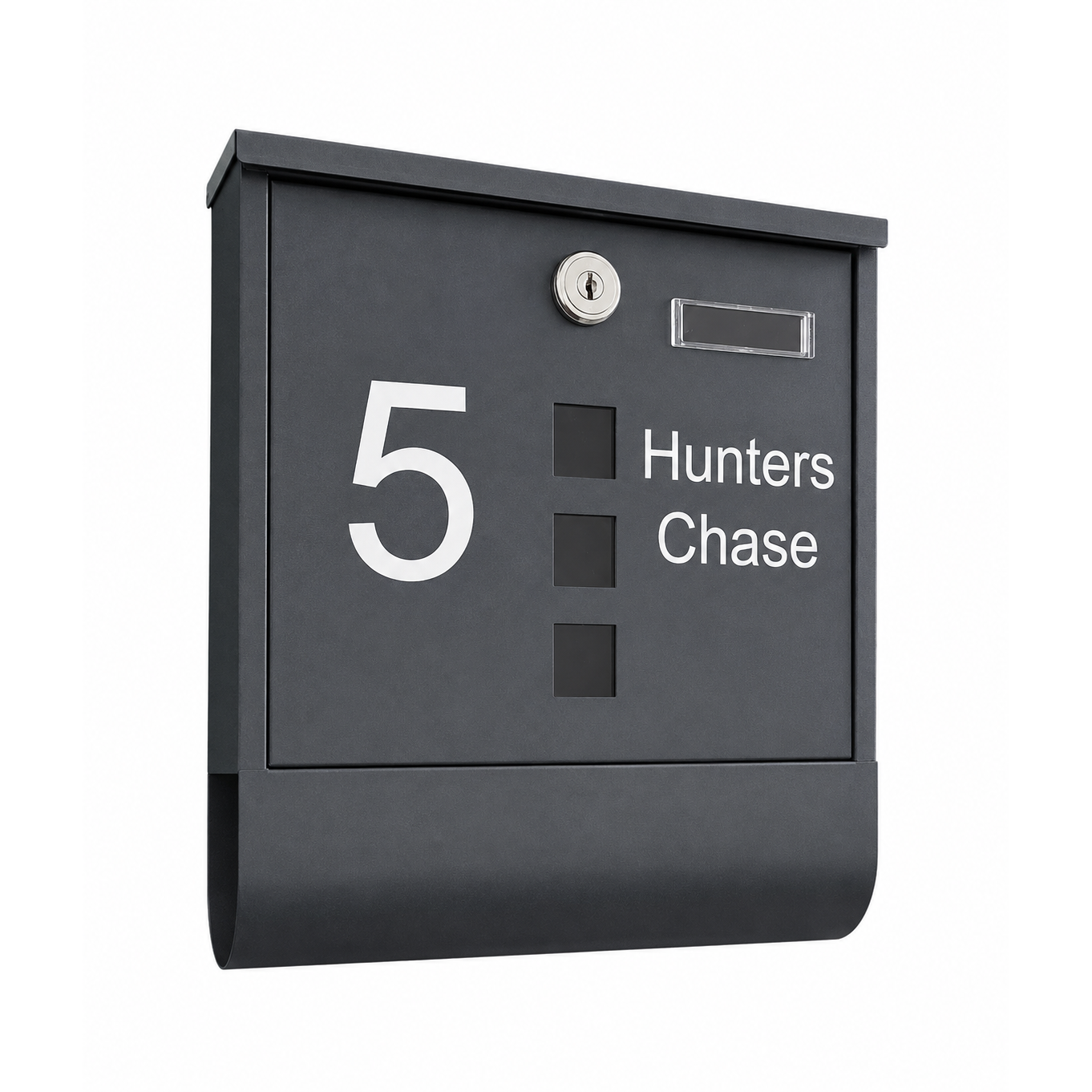 Personalised Modern Wall Mounted Letterbox With Newspaper Holder.