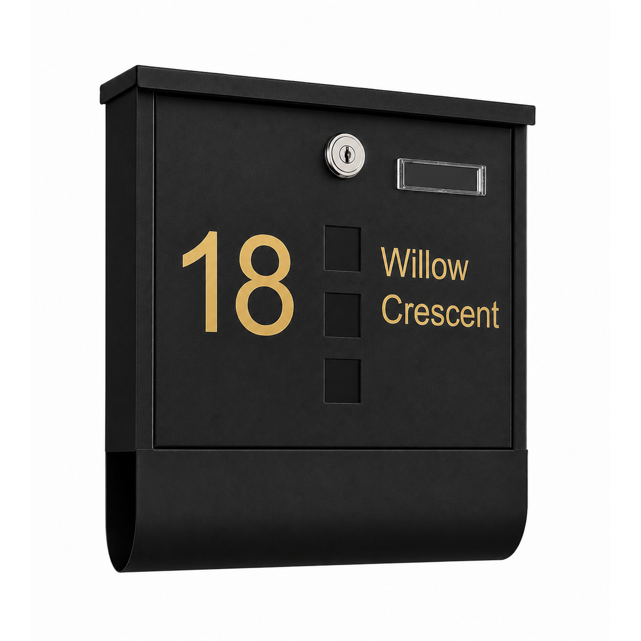 Personalised Modern Wall Mounted Letterbox With Newspaper Holder.