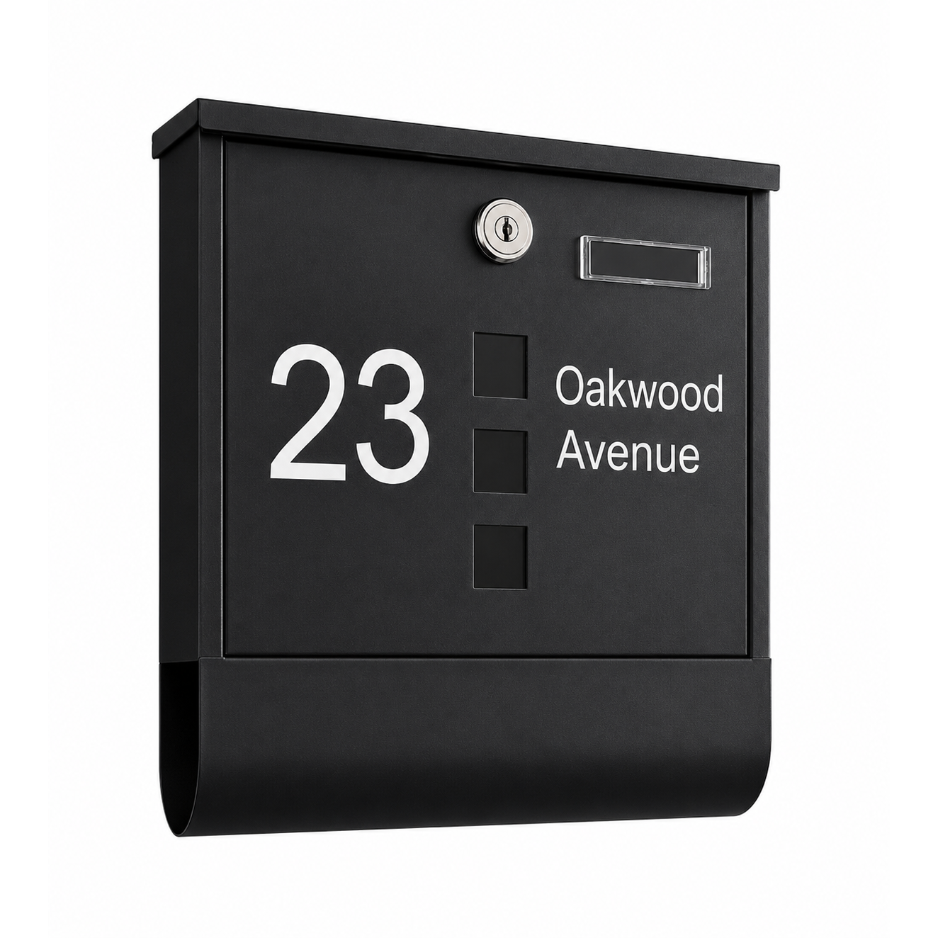 Personalised Modern Wall Mounted Letterbox With Newspaper Holder.