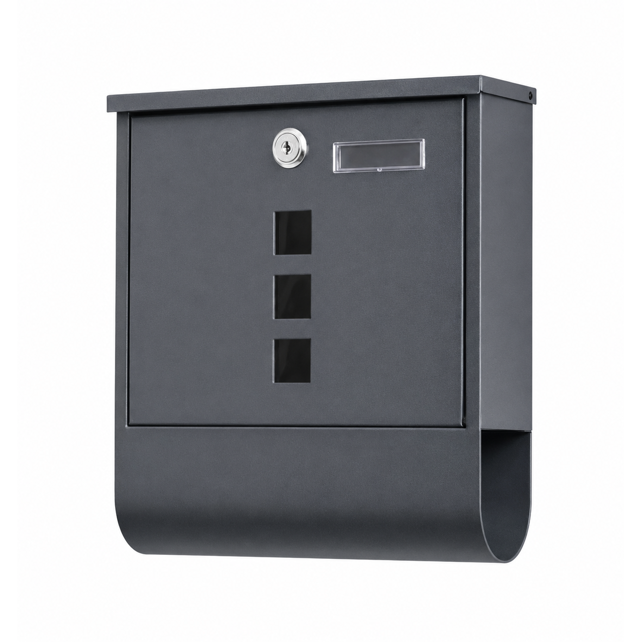 Personalised Modern Wall Mounted Letterbox With Newspaper Holder.