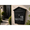 Modern Wall Mounted Mailbox | Personalised Secure Post Box | Multiple Colours